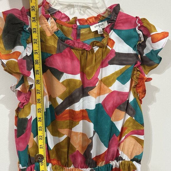 Umgee USA Tiered Dress Womens MED Floral Boho Ruffled Style # A0905 - Pre-Owned - Picture 9 of 16